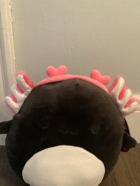 Plush Axolotl Stuffed Animal - Black and Pink Kids Toy